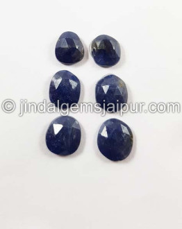 Blue Sapphire Rose Cut Slices